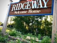 Ridgeway Welcome Home wooden sign