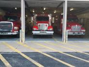 RFD Fire Engines parked at the station