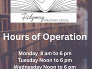 Ridgeway Volunteer Library Hours