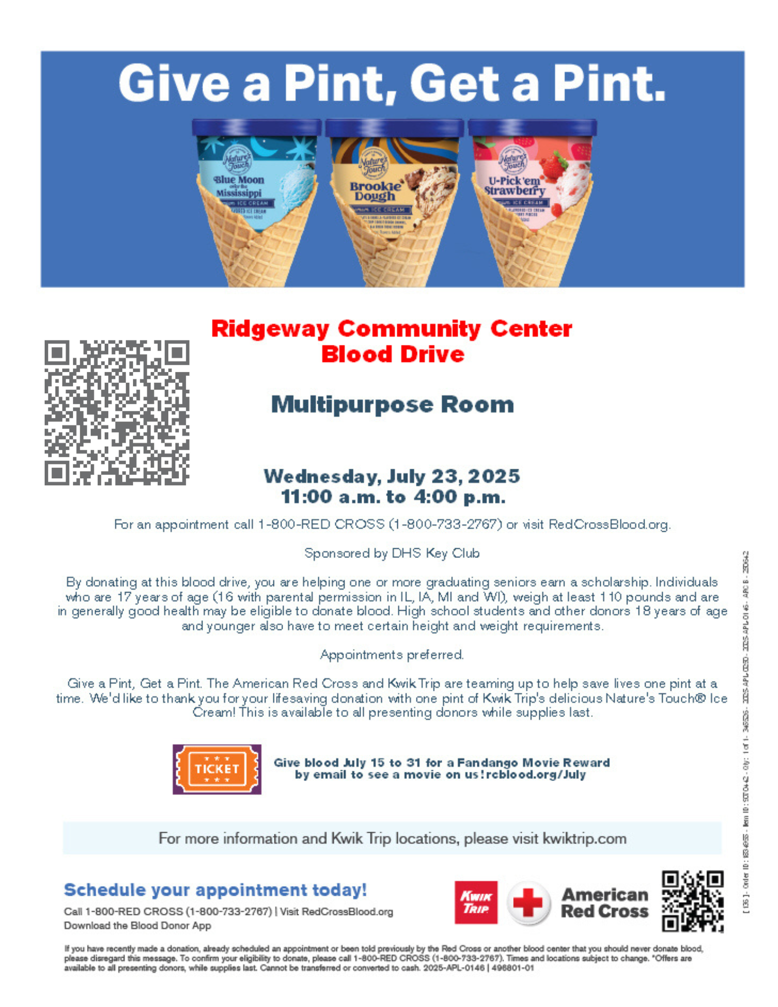 Red Cross Blood Drive | Ridgeway WI